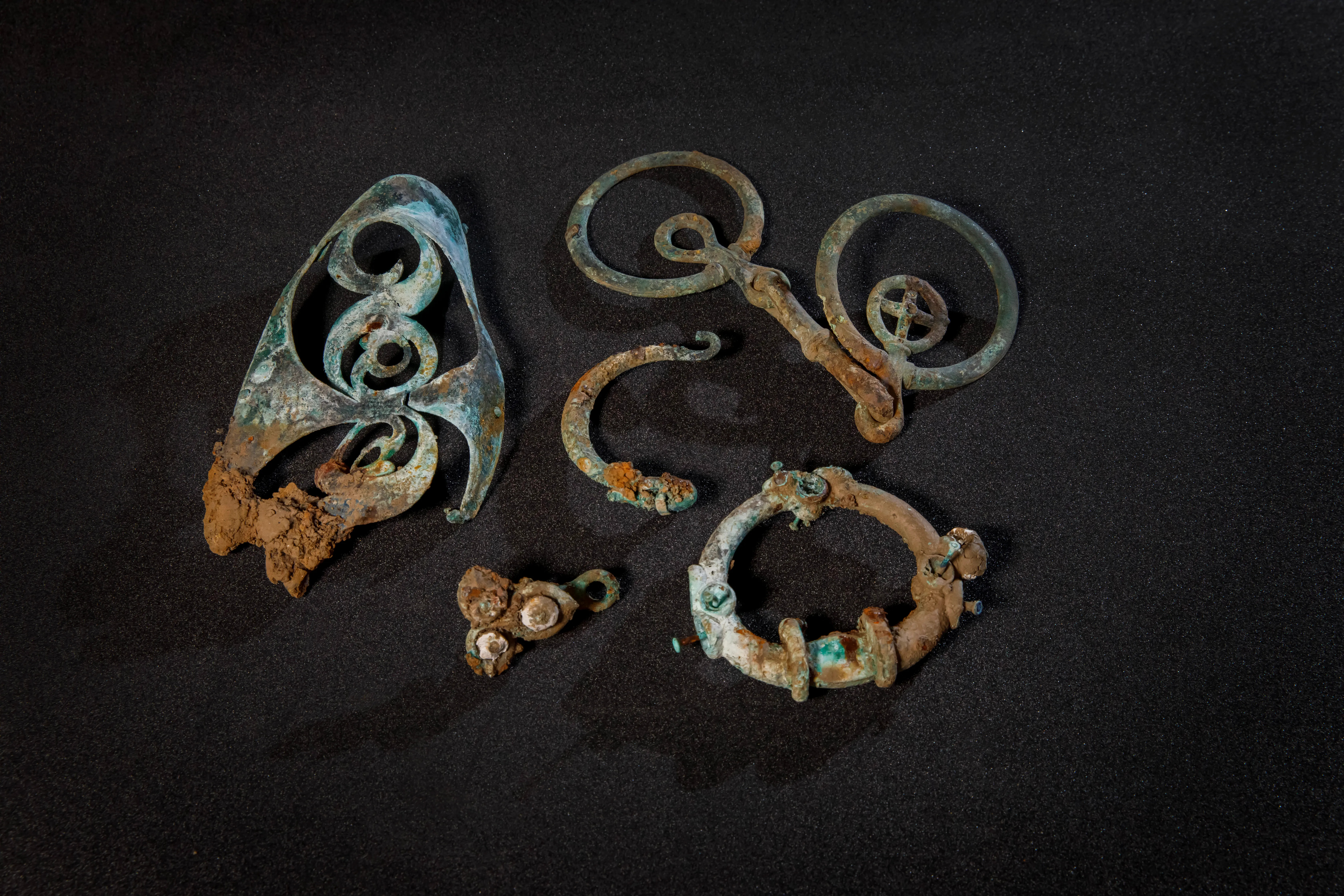 Items from the Melsonby Hoard which will be on display at The Yorkshire Museum in May 2026, including a gold coin and a silver spoon, photograph by Gareth Buddo